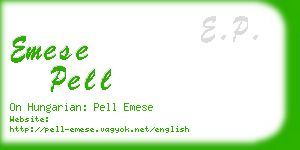 emese pell business card